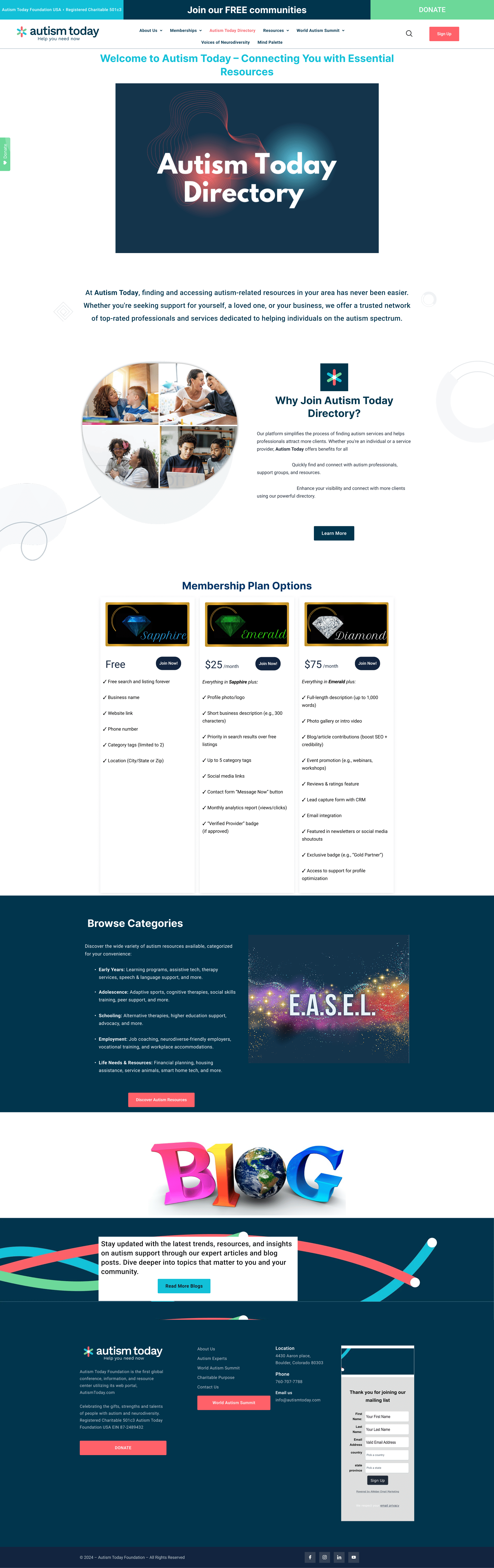 Autism today directory - Avant