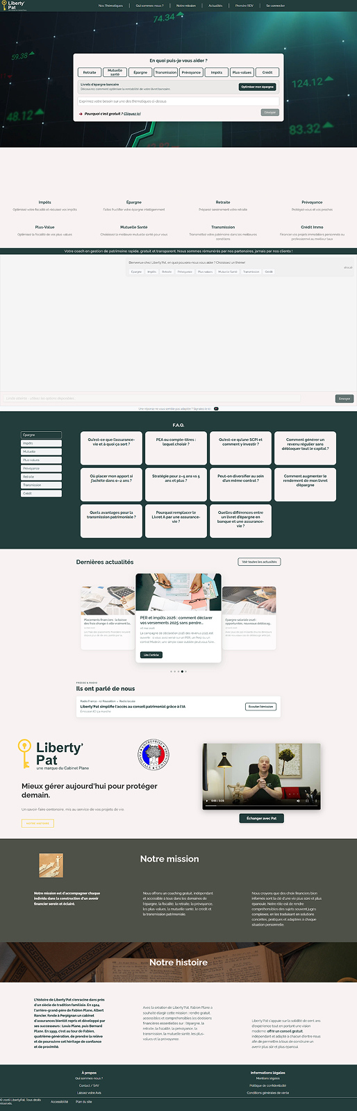 Homepage avant